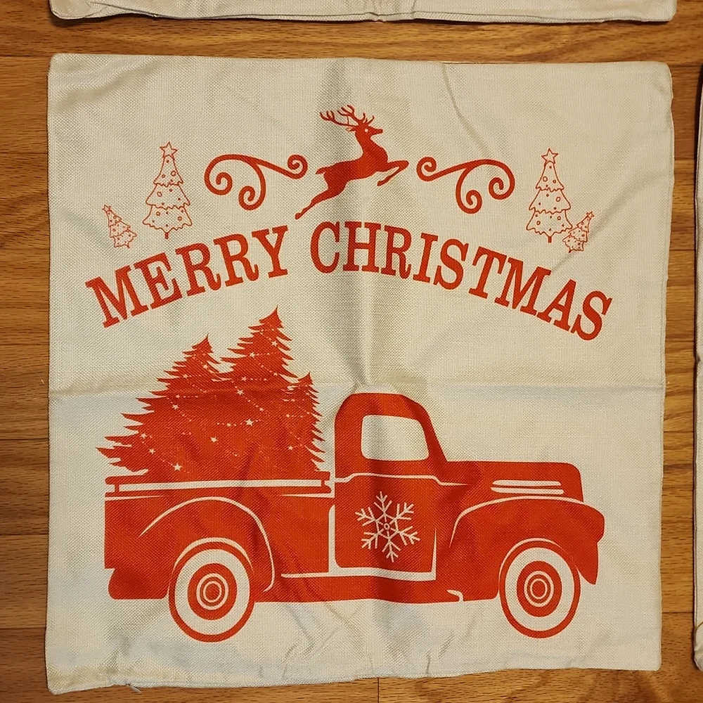 Throw Pillow Covers for Christmas NEW 4 Pack